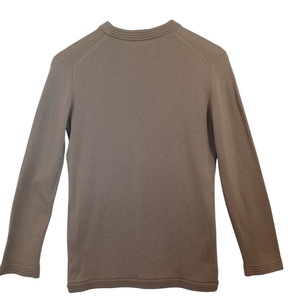 Jaeger London Cashmere Sweater Womens S/M Vintage Crew Neck Pullover Mocha Taupe - Picture 8 of 9